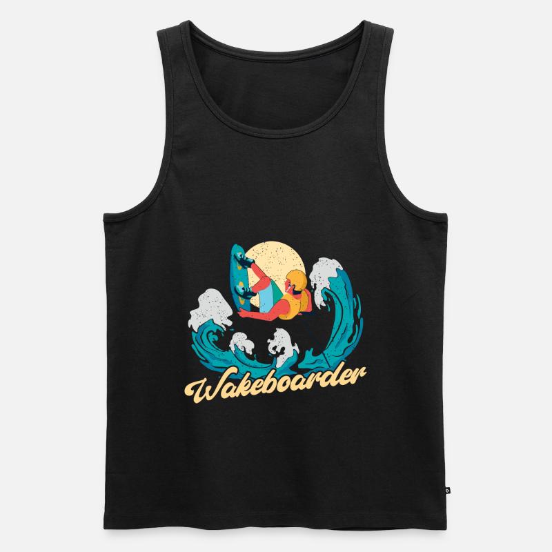 Wakeboarder Wakeboarding Lover - Männer Premium Bio Tank Top - Schwarz