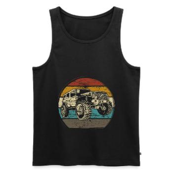 Off Road Off-Road Vehicle 4x4 All-Wheel Drive Car Retro - Men's Premium Organic Tank Top - black - Front - AI Model Male 178 light (178cm)
