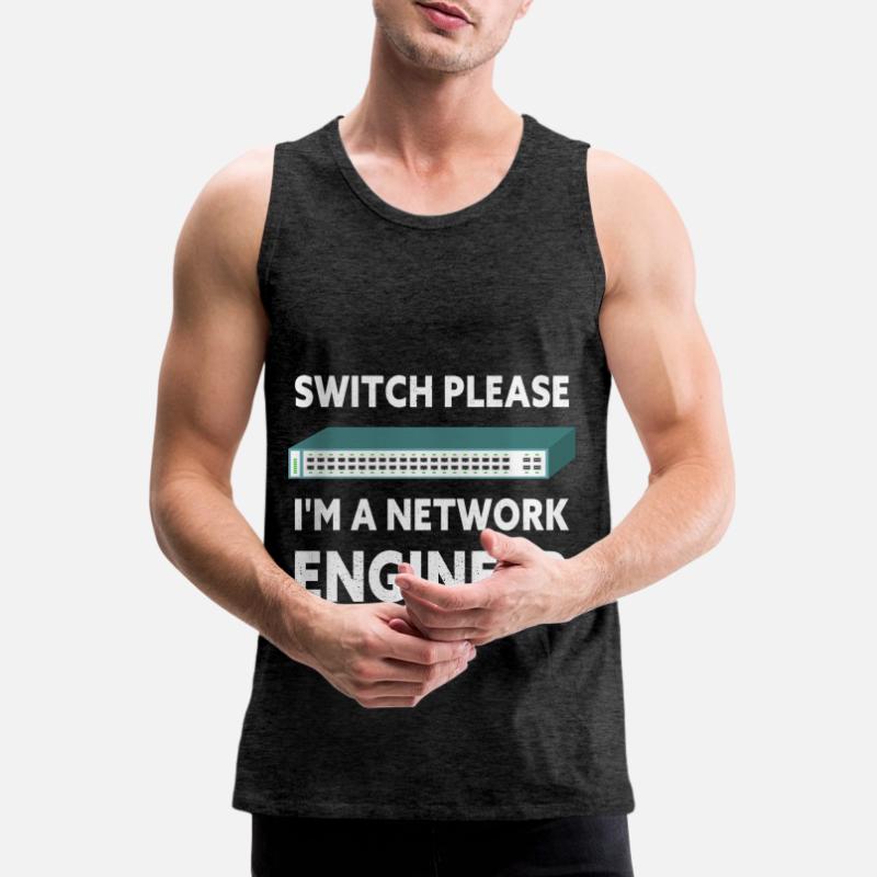 Switch Please I'm A Network Engineer IT Tech Männer Premium Bio Tank Top