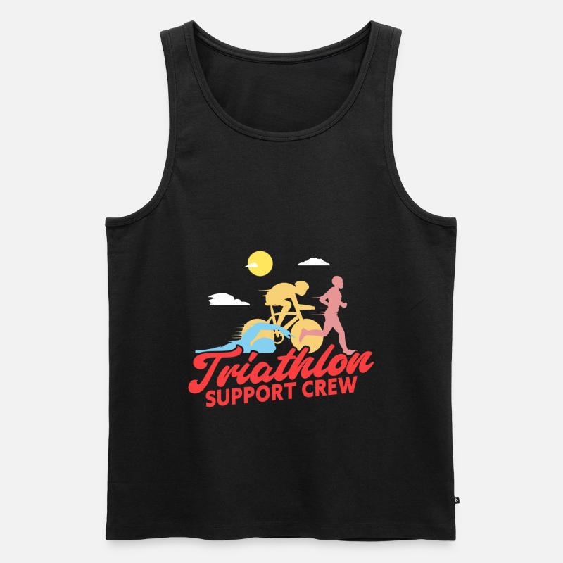 Triathlon Support Crew - Männer Premium Bio Tank Top - Schwarz