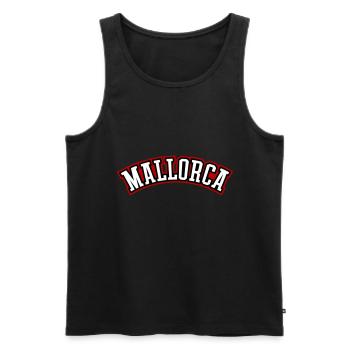 Mallorca Schriftzug - Männer Premium Bio Tank Top - Schwarz - Vorne - AI Model Male 178 light (178cm)
