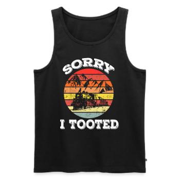 Sorry I Tooted - Rétro - Débardeur bio Premium Homme - noir - Devant - Michal (187cm)