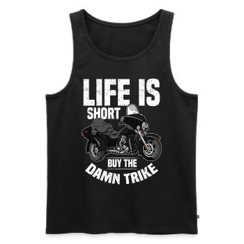 Trike Motorrad | Trikes Triker Motorräder Geschenk - Männer Premium Bio Tank Top - Schwarz - Vorne - Michal (187cm)