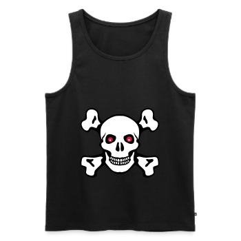 Pirate skull - Men's Premium Organic Tank Top - black - Front - AI Model Male 178 light (178cm)