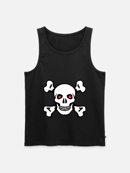 Pirate skull - Men's Premium Organic Tank Top - black