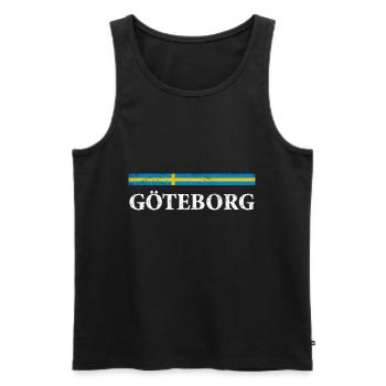 Göteborg - Männer Premium Bio Tank Top - Schwarz - Vorne - AI Model Male 178 light (178cm)