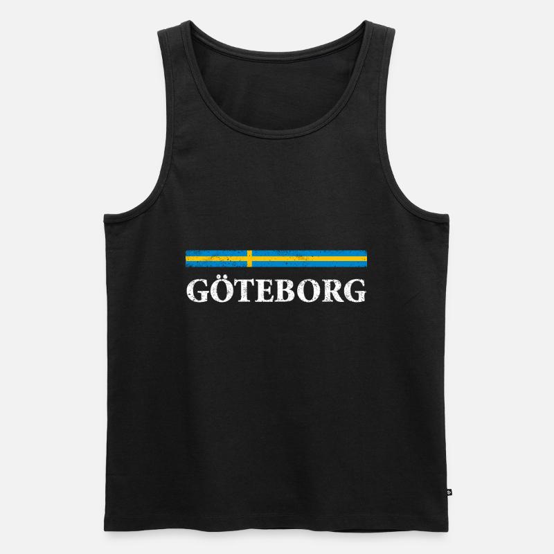 Göteborg - Männer Premium Bio Tank Top - Schwarz