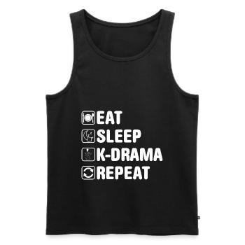 K-Drama Kdrama Drame coréen Corée Hallyu K-Drama - Débardeur bio Premium Homme - noir - Devant - AI Model Male 178 light (178cm)