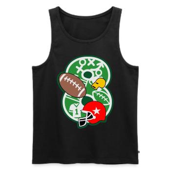 Fußball 8. Geburtstagsparty Nummer 8 - 8 Jahre - Männer Premium Bio Tank Top - Schwarz - Vorne - Michal (187cm)