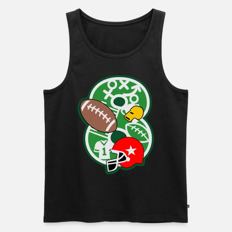 Fußball 8. Geburtstagsparty Nummer 8 - 8 Jahre - Männer Premium Bio Tank Top - Schwarz