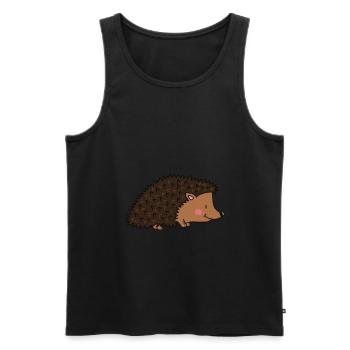 hedgehog igel herbst sonic garten winter stacheln - Männer Premium Bio Tank Top - Schwarz - Vorne - AI Model Male 178 light (178cm)