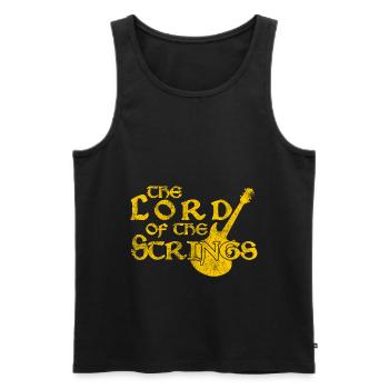 The Lord Of The Strings - Männer Premium Bio Tank Top - Schwarz - Vorne - AI Model Male 178 light (178cm)