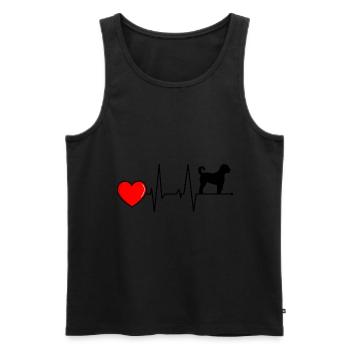 Irish Doodle Maman maîtresse battement de cœur pour vous - Débardeur bio Premium Homme - noir - Devant - Michal (187cm)