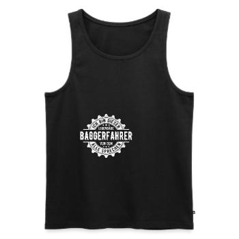Baggerfahrer - Männer Premium Bio Tank Top - Schwarz - Vorne - AI Model Male 178 light (178cm)
