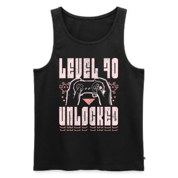 Vintage Video Games 1954 70 Years Anniversary Gamer - Men's Premium Organic Tank Top - black - Front - Michal (187cm)