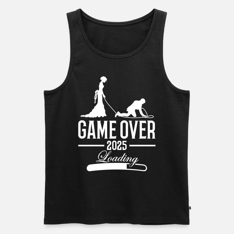 Hochzeit Loading 2025 Game Over - Männer Premium Bio Tank Top - Schwarz