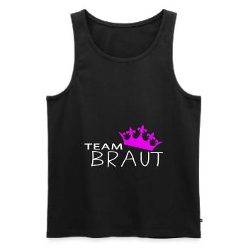 Team Braut Hochzeit Junggesellinnen Abschied. - Männer Premium Bio Tank Top - Schwarz - Vorne - AI Model Male 178 light (178cm)