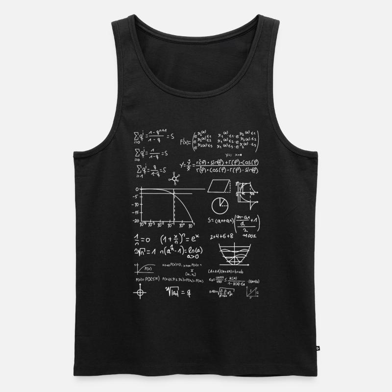 Maths de collection de formule - Débardeur bio Premium Homme - noir