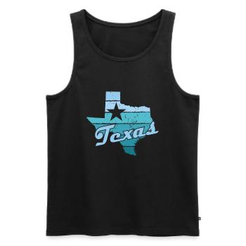 État américain du Texas - Débardeur bio Premium Homme - noir - Devant - Michal (187cm)