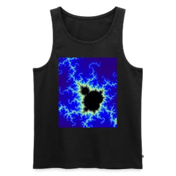 Fractal Apple Male Blue - Men's Premium Organic Tank Top - black - Front - AI Model Male 178 light (178cm)