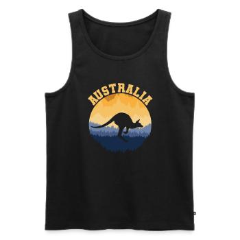 Australien Australia Känguru - Männer Premium Bio Tank Top - Schwarz - Vorne - Michal (187cm)