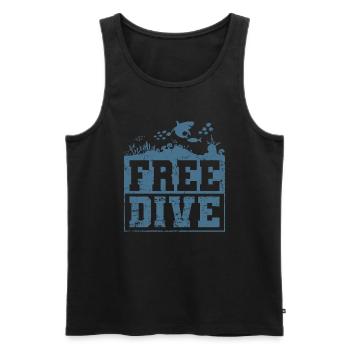 Apnoetauchen im Ozean Free Dive - Männer Premium Bio Tank Top - Schwarz - Vorne - AI Model Male 178 light (178cm)