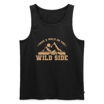 Take a Walk on The Wild Side Survival - Men's Premium Organic Tank Top - black - Front - Michal (187cm)