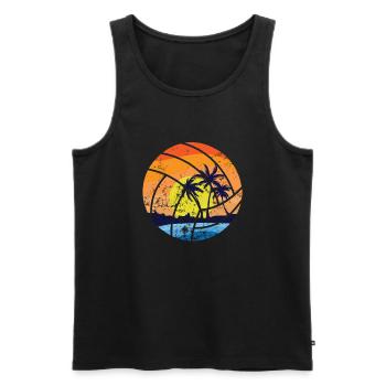 Joueur d’équipe professionnel de volleyball de plage Sand - Débardeur bio Premium Homme - noir - Devant - Michal (187cm)