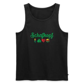 Schafkopf Farben vom deutschen Blatt Spielkarten - Männer Premium Bio Tank Top - Schwarz - Vorne - Michal (187cm)