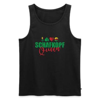 Schafkopf Queen Kartenspiel Spielkarte - Männer Premium Bio Tank Top - Schwarz - Vorne - Michal (187cm)