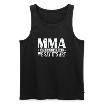 MMA certains appellent ça Violence We dis-le’s Art - Débardeur bio Premium Homme - noir - Devant - Michal (187cm)
