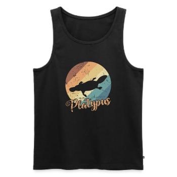 Platypus platypus Australia Outback - Men's Premium Organic Tank Top - black - Front - AI Model Male 178 light (178cm)