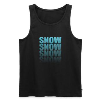 Neige glacée saison hivernale luge - Débardeur bio Premium Homme - noir - Devant - Michal (187cm)