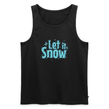 Let it Snow Saison hivernale Toboggan - Débardeur bio Premium Homme - noir - Devant - Michal (187cm)