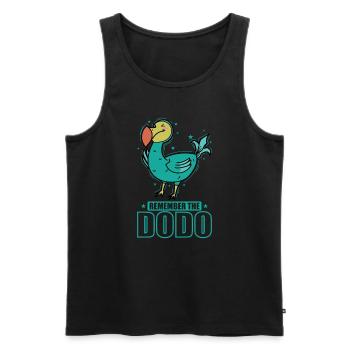 Remenber the Dodo Vogel aus Mauritius - Männer Premium Bio Tank Top - Schwarz - Vorne - AI Model Male 178 light (178cm)
