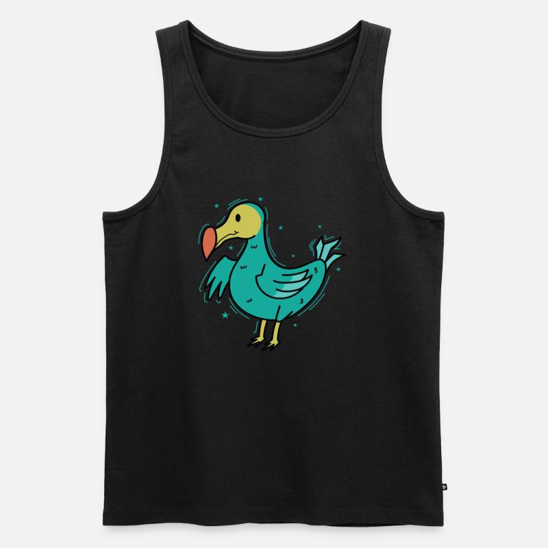 netter Dodo Vogel aus Mauritius - Männer Premium Bio Tank Top - Schwarz