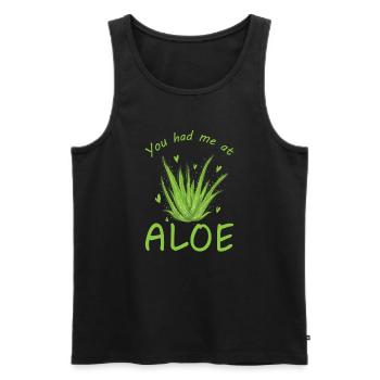 You had me at Aloe Vera Medicinal Plant Skin - Men's Premium Organic Tank Top - black - Front - Michal (187cm)