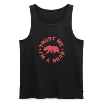 Croyez-moi, je suis un animal de la forêt des ours - Débardeur bio Premium Homme - noir - Devant - Michal (187cm)