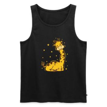 niedliche Giraffe Zoo Tierpark Safari - Männer Premium Bio Tank Top - Schwarz - Vorne - AI Model Male 178 light (178cm)