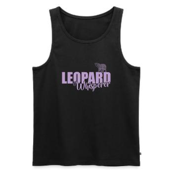 Leopard Whisperer Raubkatze Raubtier - Männer Premium Bio Tank Top - Schwarz - Vorne - AI Model Male 178 light (178cm)