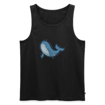 Blue whale in ocean water - Men's Premium Organic Tank Top - black - Front - AI Model Male 178 light (178cm)