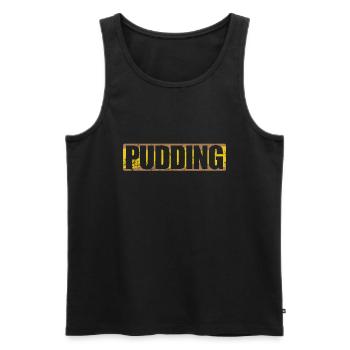 Pudding is always a good Idea Dessert - Men's Premium Organic Tank Top - black - Front - AI Model Male 178 light (178cm)