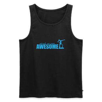unleash you inner Awesome Acroyoga Sport - Männer Premium Bio Tank Top - Schwarz - Vorne - Michal (187cm)