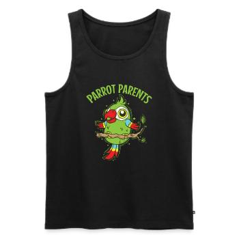 Parrot Parents Tier Vogel - Männer Premium Bio Tank Top - Schwarz - Vorne - Michal (187cm)