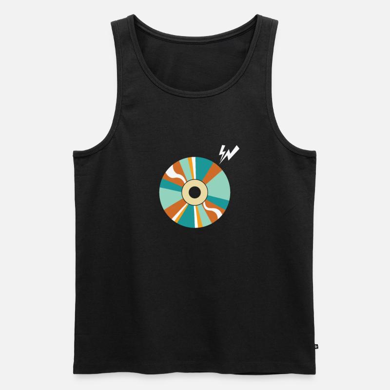 CD-ROM Retro Memory Module Disk - Men's Premium Organic Tank Top - black