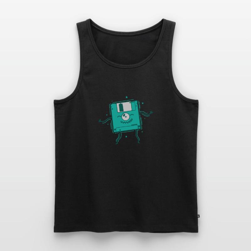 Floppy Disk Dances Retro Storage Module Disk Men's Premium Organic Tank Top