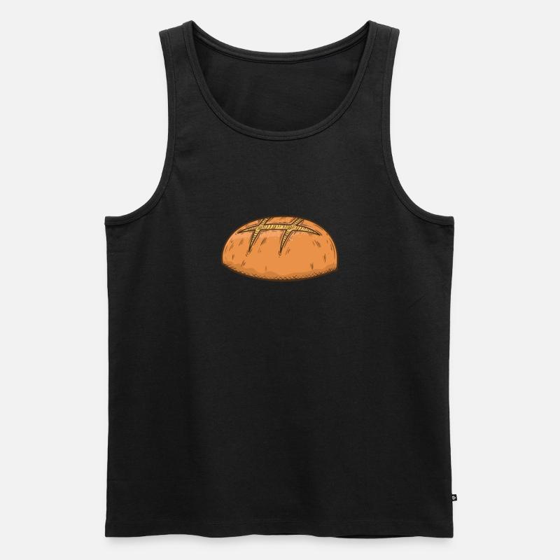 Brot Genießer Bäcker Backware - Männer Premium Bio Tank Top - Schwarz