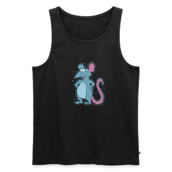 Fier rat rongeur de compagnie - Débardeur bio Premium Homme - noir - Devant - Michal (187cm)
