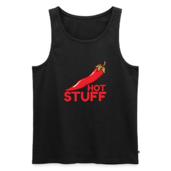 Hot Stuff Chili Spice Scoville - Men's Premium Organic Tank Top - black - Front - AI Model Male 178 light (178cm)