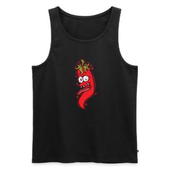 hot chili spice Scoville - Men's Premium Organic Tank Top - black - Front - AI Model Male 178 light (178cm)